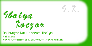 ibolya koczor business card